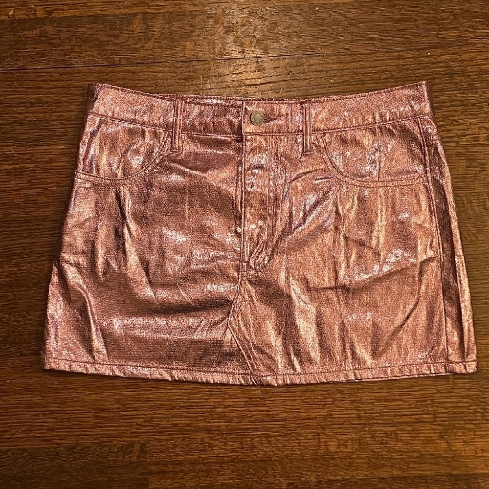 Shimmering Pink Mini Skirt